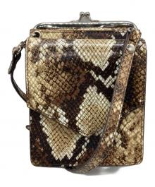 Ameri（アメリ）の古着「パイソン柄ショルダーバッグ」｜ブラウン