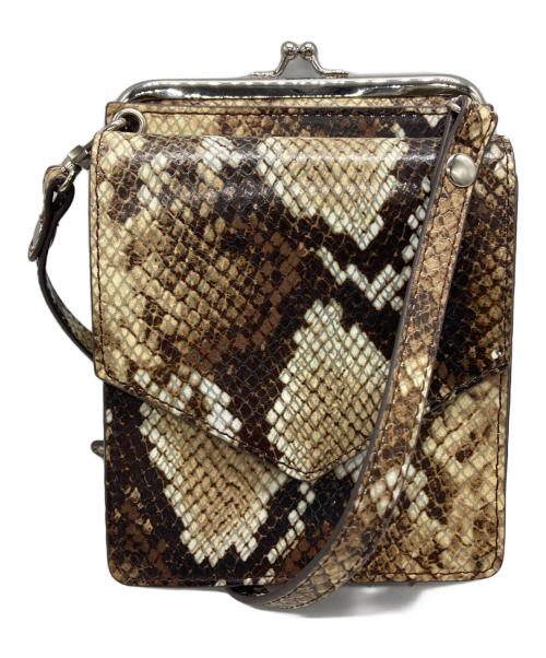 Ameri（アメリ）Ameri (アメリ) パイソン柄ショルダーバッグ ブラウンの古着・服飾アイテム