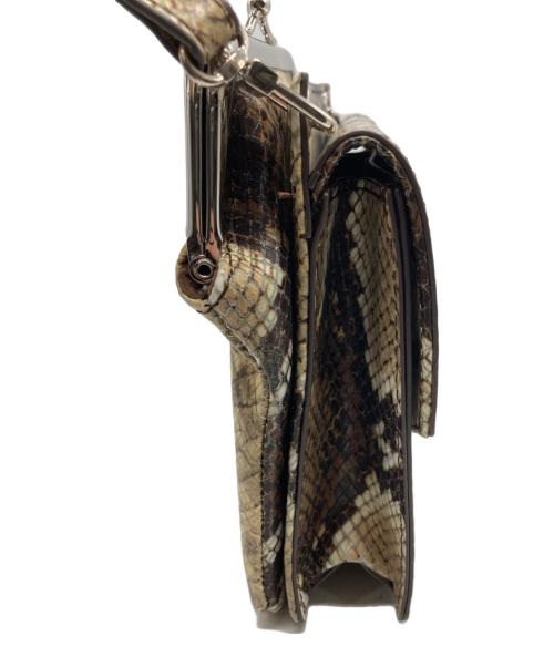 Ameri（アメリ）Ameri (アメリ) パイソン柄ショルダーバッグ ブラウンの古着・服飾アイテム