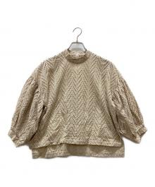 CLANE（クラネ）の古着「カットエンブロイダリートップ」｜ベージュ