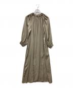 TODAYFULトゥデイフル）の古着「Neck Gather Dress」｜カーキ