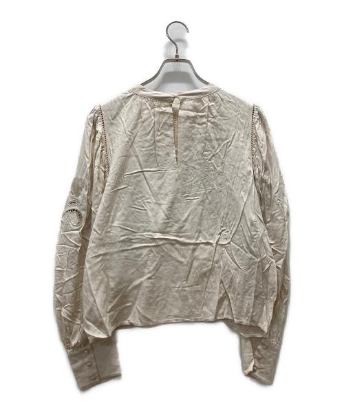 Ameri（アメリ）Ameri (アメリ) 刺繍ブラウス ベージュ サイズ:Fの古着・服飾アイテム