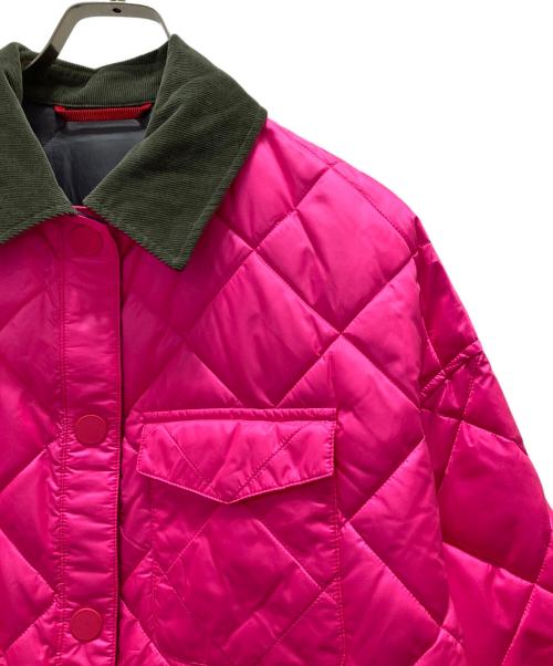 MAX&Co.（マックスアンドコー）MAX&Co. (マックスアンドコー) LORIANA キルティングジャケット グレー×ピンク サイズ:Sの古着・服飾アイテム