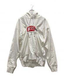 DIESEL（ディーゼル）の古着「ロゴパーカー / F-ALBY-SMOKLE」｜ホワイト