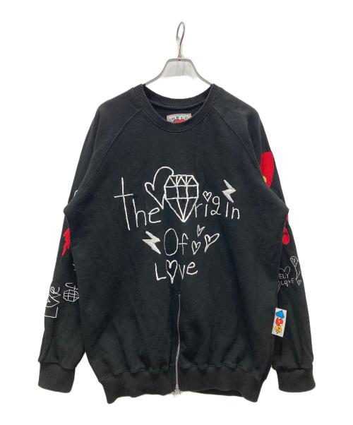 GRAPHISITE MAN G（グラフィストマンジー）GRAPHISITE MAN G (グラフィストマンジー) 刺繍スウェット ブラック サイズ:表記無しの古着・服飾アイテム