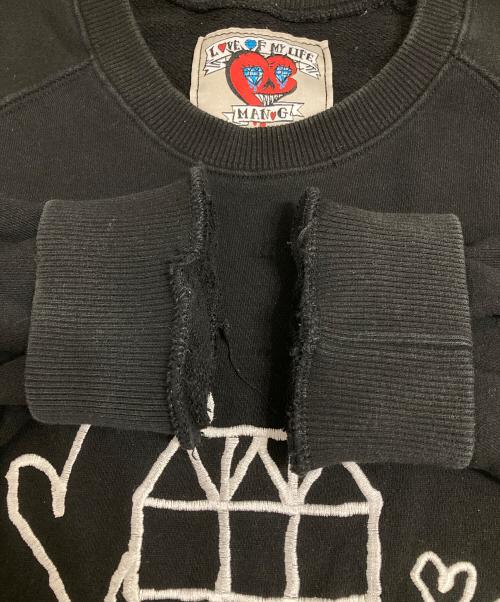 GRAPHISITE MAN G（グラフィストマンジー）GRAPHISITE MAN G (グラフィストマンジー) 刺繍スウェット ブラック サイズ:表記無しの古着・服飾アイテム
