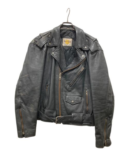 Hard Rock cafe（ハードロックカフェ）Hard Rock cafe (ハードロックカフェ) レザージャケット ブラック サイズ:Mの古着・服飾アイテム