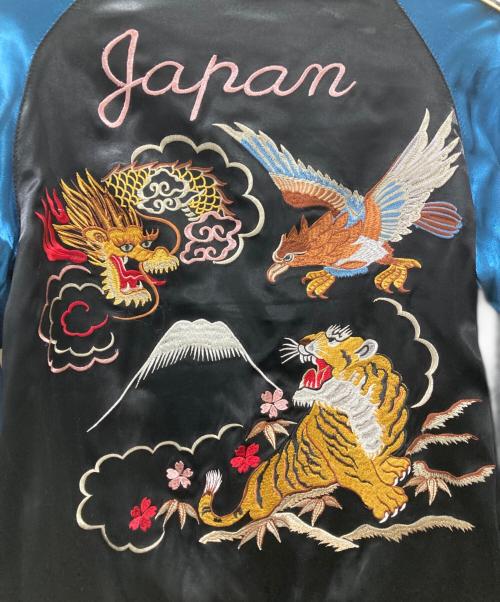 花旅楽団（ハナタビガクダン）花旅楽団 (ハナタビガクダン) スカジャン ブラック サイズ:Sの古着・服飾アイテム