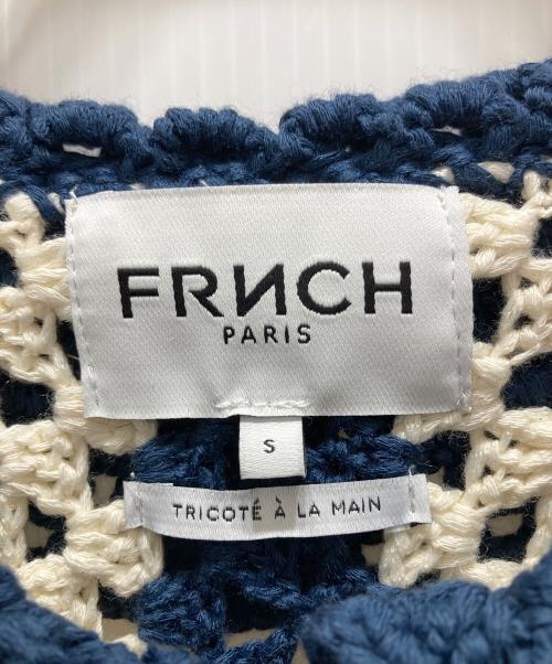 FRNCH（フレンチ）FRNCH (フレンチ) BEAUTY&YOUTH (ビューティーアンドユース) クロシェショートスリーブシャツ ネイビー サイズ:Sの古着・服飾アイテム