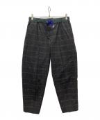 KOLORカラー）の古着「Window Pane Cropped Pants」｜ブラウン