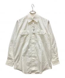 HERMES（エルメス）の古着「ダブルポケット比翼ドレスシャツ」｜ホワイト
