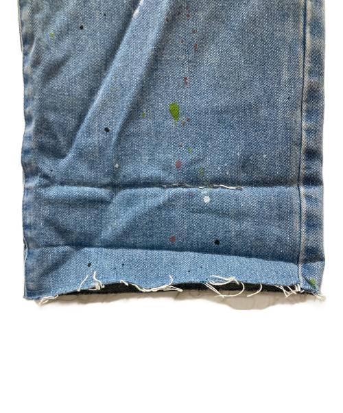 Left Alone（レフトアローン）Left Alone (レフトアローン) 刺繍デニムシェフパンツ ブルー サイズ:XLの古着・服飾アイテム