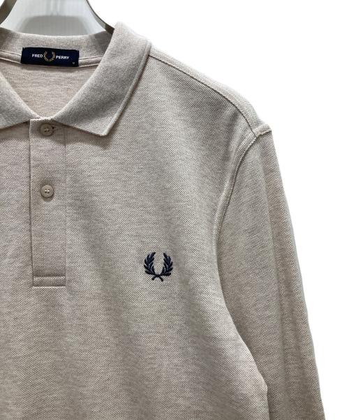FRED PERRY（フレッドペリー）FRED PERRY (フレッドペリー) 長袖ポロシャツ ブラウン サイズ:5の古着・服飾アイテム
