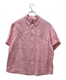 POLO RALPH LAUREN（ポロ・ラルフローレン）の古着「リネン半袖シャツ」｜ピンク