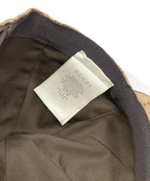 GUCCI（グッチ）GUCCI (グッチ) GGキャンバス シェリーラインキャップ ブラウン サイズ:Mの古着・服飾アイテム