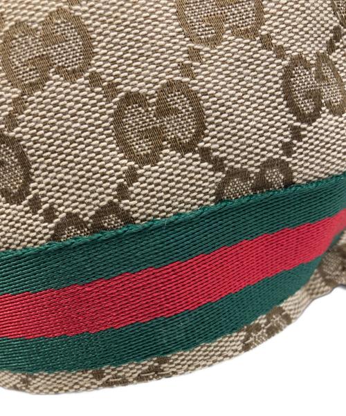 GUCCI（グッチ）GUCCI (グッチ) GGキャンバス シェリーラインキャップ ブラウン サイズ:Mの古着・服飾アイテム