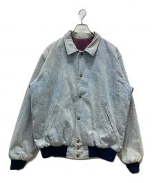 Identity inc（-）の古着「バックワッペン デニムブルゾン」｜ネイビー