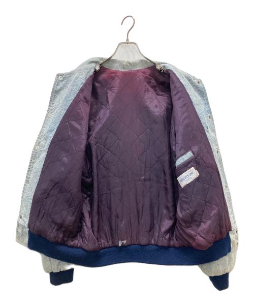 Identity inc（-）identity inc (-) バックワッペン デニムブルゾン ネイビー サイズ:XLの古着・服飾アイテム