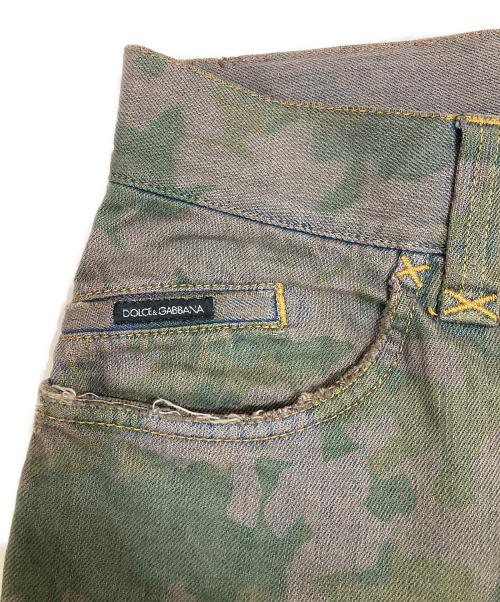 DOLCE & GABBANA（ドルチェ＆ガッバーナ）DOLCE & GABBANA (ドルチェ＆ガッバーナ) カモ柄デニムパンツ グリーン サイズ:46の古着・服飾アイテム