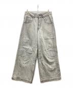 BLESSUブレスユー）の古着「BU wash buggy denim/バギーデニムパンツ」｜グレー