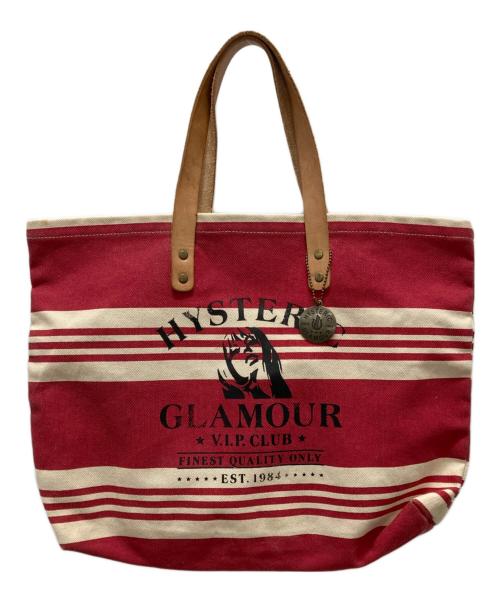 Hysteric Glamour（ヒステリックグラマー）Hysteric Glamour (ヒステリックグラマー) ガールプリント キャンバストートバッグ レッドの古着・服飾アイテム