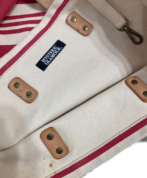 Hysteric Glamour（ヒステリックグラマー）Hysteric Glamour (ヒステリックグラマー) ガールプリント キャンバストートバッグ レッドの古着・服飾アイテム