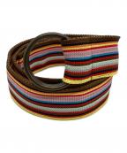 PAUL SMITHポールスミス）の古着「マルチカラーストライプベルト」｜マルチカラー