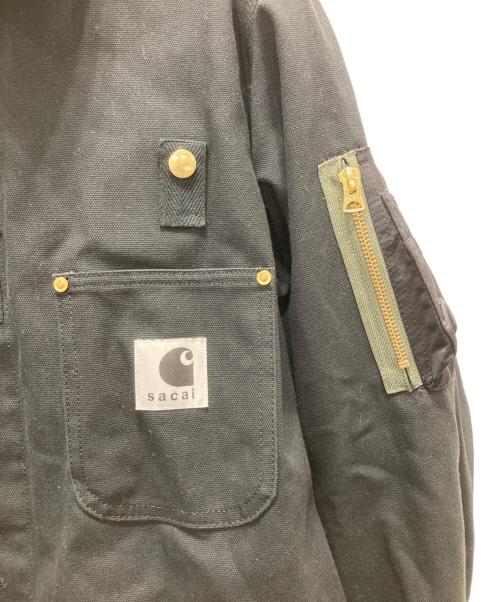 CarHartt（カーハート）CarHartt (カーハート) sacai (サカイ) Canvas MA-1 Jacket Michigan ブラック サイズ:1の古着・服飾アイテム