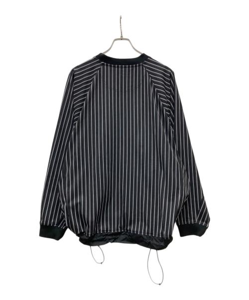WHITE MOUNTAINEERING（ホワイトマウンテ二アニング）WHITE MOUNTAINEERING (ホワイトマウンテ二アニング) STRIPE RAGLAN PULLOVER ブラック サイズ:3の古着・服飾アイテム