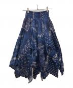 Denim & Supply Ralph Laurenデニム＆サプライ ラルフローレン）の古着「アシンメトリースカート」｜ネイビー