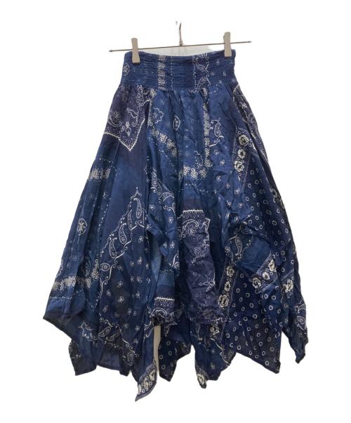 Denim & Supply Ralph Lauren（デニム＆サプライ ラルフローレン）Denim & Supply Ralph Lauren (デニム＆サプライ ラルフローレン) アシンメトリースカート ネイビー サイズ:XXSの古着・服飾アイテム