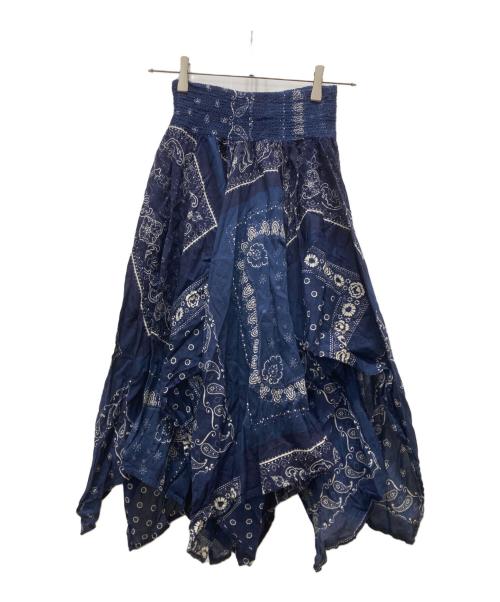 Denim & Supply Ralph Lauren（デニム＆サプライ ラルフローレン）Denim & Supply Ralph Lauren (デニム＆サプライ ラルフローレン) アシンメトリースカート ネイビー サイズ:XXSの古着・服飾アイテム