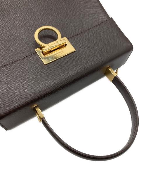 Salvatore Ferragamo（サルヴァトーレ フェラガモ）Salvatore Ferragamo (サルヴァトーレ フェラガモ) ガンチーニ2Wayバッグ ブラウンの古着・服飾アイテム