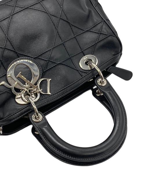 Christian Dior（クリスチャン ディオール）Christian Dior (クリスチャン ディオール) カナージュ2way ハンドバッグ ブラックの古着・服飾アイテム