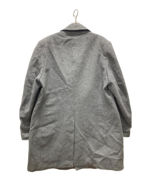 DUNN & CO（ダンアンドカンパニー）DUNN & CO (ダンアンドカンパニー) 英国製 カシミヤ混Pコート グレー サイズ:表記無しの古着・服飾アイテム