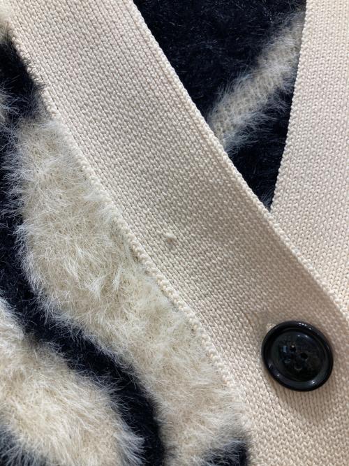 Adam et Rope（アダム エ ロペ）Adam et Rope (アダム エ ロペ) フェザーヤーンニットカーディガン ベージュ サイズ:Fの古着・服飾アイテム