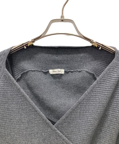FRAY ID（フレイ アイディー）FRAY ID (フレイ アイディー) ニットドッキングカシュクールワンピース グレー サイズ:1の古着・服飾アイテム