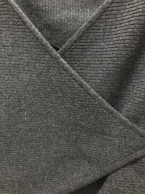 FRAY ID（フレイ アイディー）FRAY ID (フレイ アイディー) ニットドッキングカシュクールワンピース グレー サイズ:1の古着・服飾アイテム