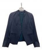 theoryセオリー）の古着「ノーカラージャケット TAILOR LANAI」｜ネイビー