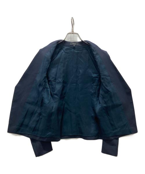 theory（セオリー）theory (セオリー) ノーカラージャケット TAILOR LANAI ネイビーの古着・服飾アイテム
