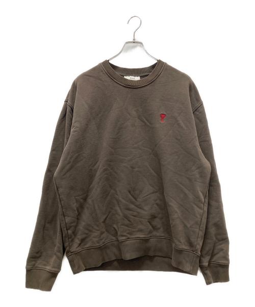 AMI Alexandre Mattiussi（アミアレクサンドルマテュッシ）AMI Alexandre Mattiussi (アミアレクサンドルマテュッシ) AMI DE COEUR SWEATSHIRT ブラウン サイズ:XXLの古着・服飾アイテム