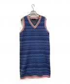 DIESELディーゼル）の古着「Blue Glitter Stripe Dress」｜ブルー