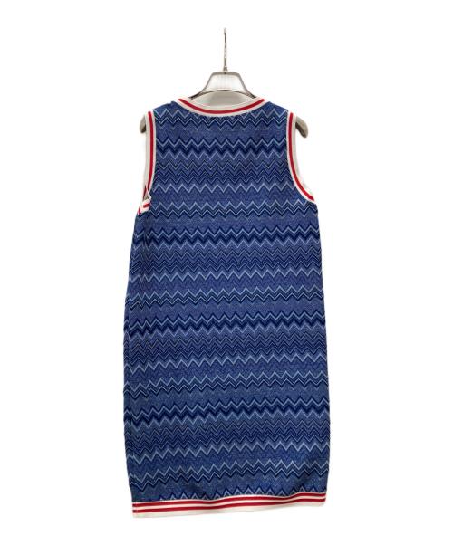 DIESEL（ディーゼル）DIESEL (ディーゼル) Blue Glitter Stripe Dress ブルー サイズ:XSの古着・服飾アイテム