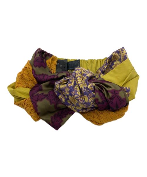 CA4LA（カシラ）CA4LA (カシラ) 総柄ヘアバンド パープル×イエロー サイズ:Freeの古着・服飾アイテム