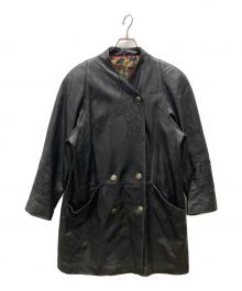 COSMOPELLE（COSMOPELLE）の古着「ラムレザーコート」｜ブラック