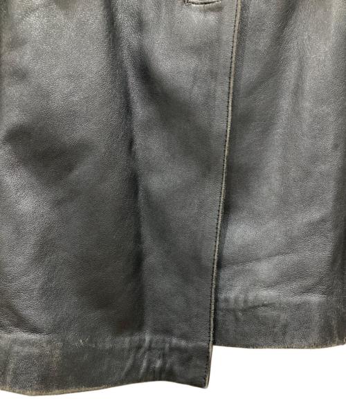COSMOPELLE（COSMOPELLE）COSMOPELLE (COSMOPELLE) ラムレザーコート ブラック サイズ:Lの古着・服飾アイテム