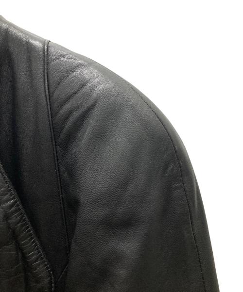 COSMOPELLE（COSMOPELLE）COSMOPELLE (COSMOPELLE) ラムレザーコート ブラック サイズ:Lの古着・服飾アイテム