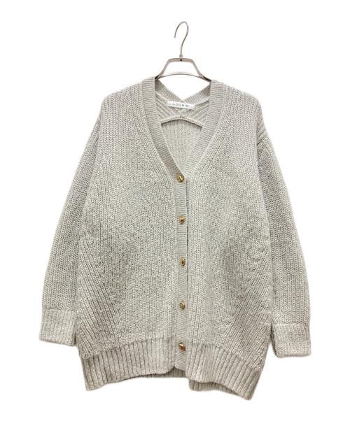 LOUNIE（ルーニー）LOUNIE (ルーニー) ラメスパンコールニットカーディガン グレー サイズ:Fの古着・服飾アイテム