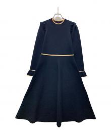 LANVIN en Bleu（ランバンオンブルー）の古着「ニットワンピース」｜ネイビー