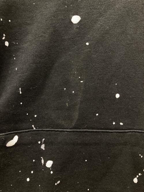 NUMBER (N)INE（ナンバーナイン）NUMBER (N)INE (ナンバーナイン) ペイントスウェット/HAND PAINTED FIRM COTTON KANGAROO POCKET L/S SWEATSHIRT ブラック サイズ:Mの古着・服飾アイテム
